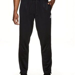 New Reebok Men's M Active Reflective Slim Tapered Lightweight Jogger Pants Black